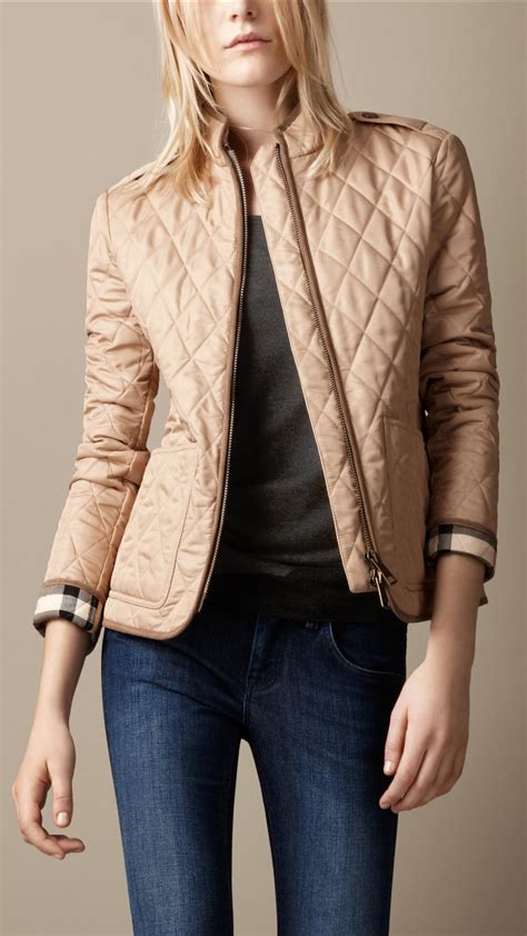 burberry quilted diamond coat|collarless diamond quilted lightweight jacket.